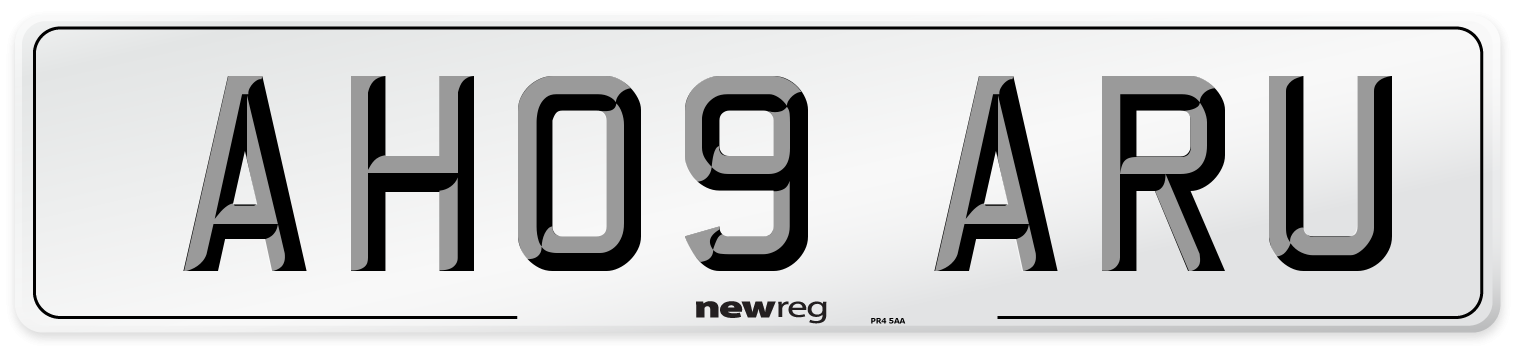 AH09 ARU Number Plate from New Reg